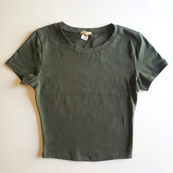 Olive Crop Top - Picture 1 of 2